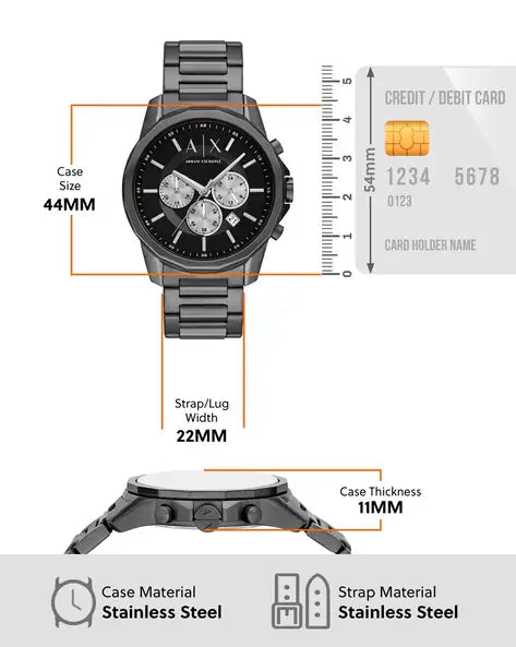 AX Men Water-Resistant Chronograph