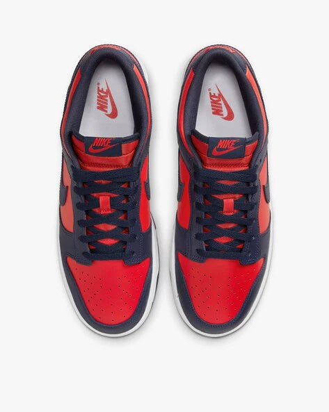 Men Dunk Low Retro Lace-Up Sneakers - Red